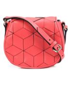 Welden Hexagon Pattern Crossbody Bag, Women's, Red