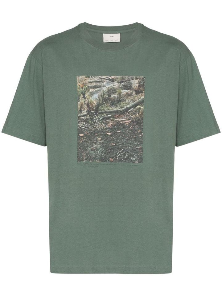 Song For The Mute Bush Print T-shirt - Green