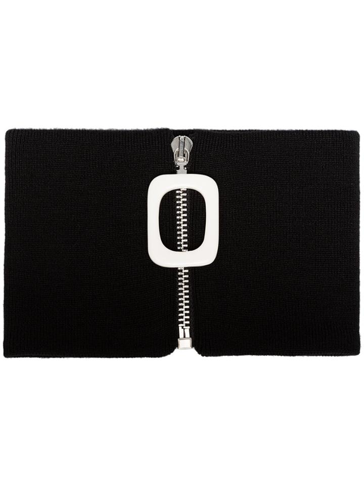 Jw Anderson Black Merino Wool Neck Band
