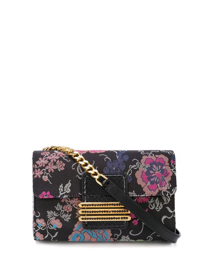 Etro Floral Pattern Clutch Bag - Black
