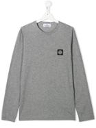 Stone Island Junior Teen Long Sleeve T-shirt - Grey