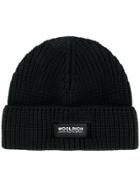 Woolrich Classic Knitted Beanie Hat - Black