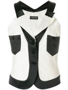 Giorgio Armani Vintage Layered Lapels Waistcoat - Black