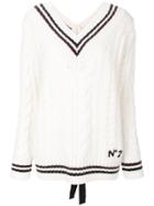 No21 Cricket Jumper - White