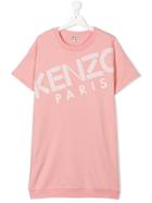 Kenzo Kids Teen Logo Print Sweatshirt Dress - Pink & Purple