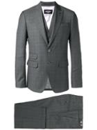 Dsquared2 London Three-piece Suit, Size: 54, Grey, Virgin Wool/cotton/polyester