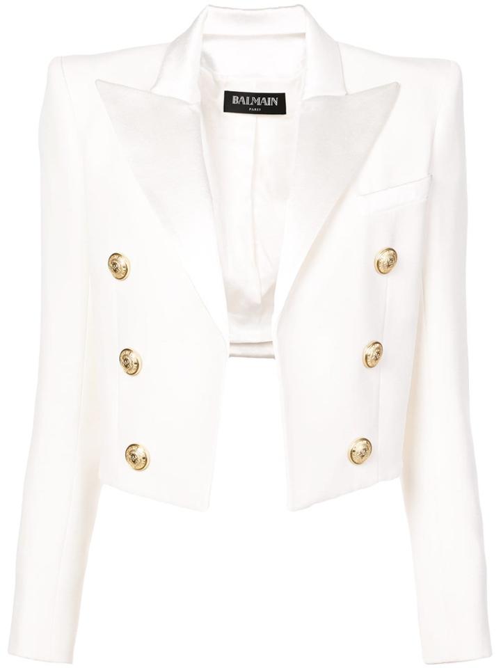Balmain Classic Open-front Jacket - White