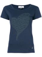 Vivienne Westwood Anglomania Heart Print T-shirt - Blue