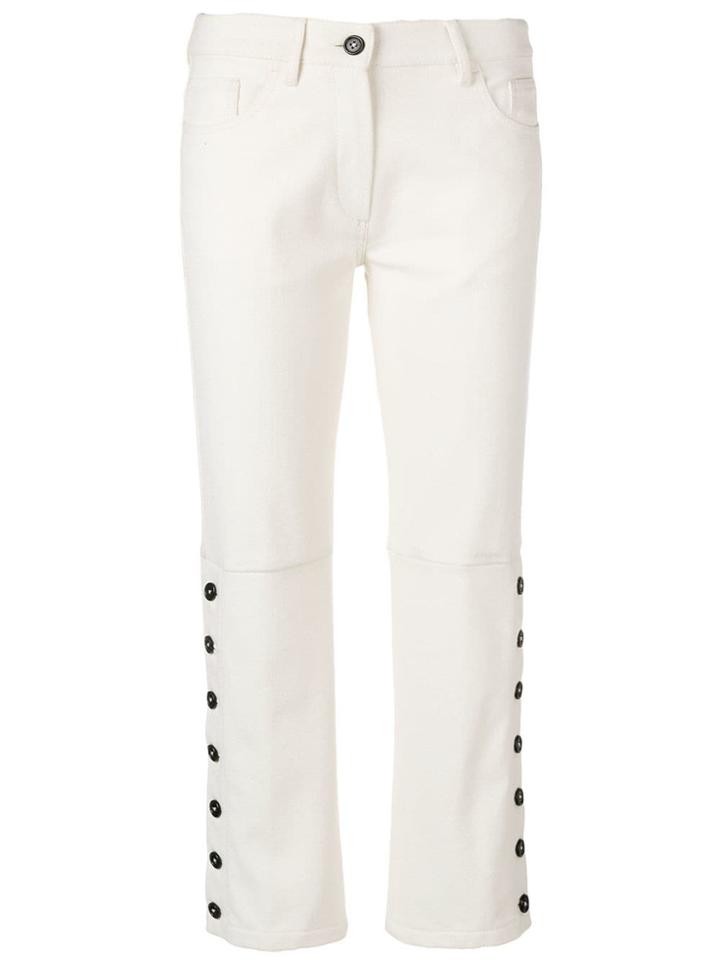 Ann Demeulemeester Cropped Fitted Trousers - White