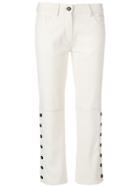 Ann Demeulemeester Cropped Fitted Trousers - White