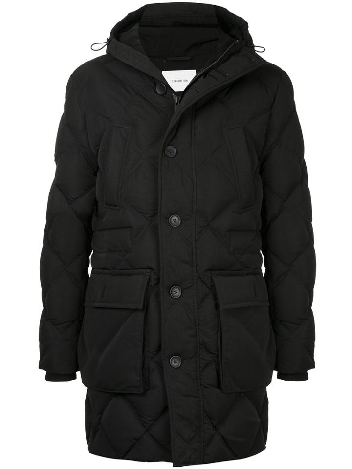Cerruti 1881 Button-down Padded Coat - Black