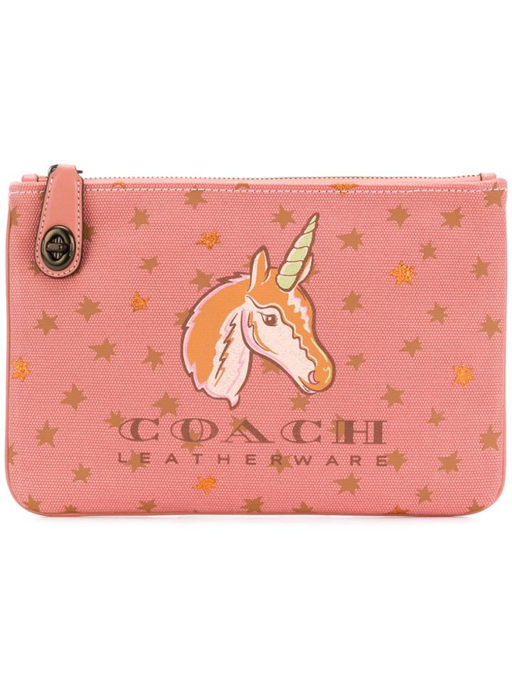 Coach Unicorn Clutch Bag - Pink & Purple