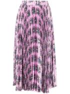 La Doublej Demeter Goddess Pleated Midi Skirt - Pink