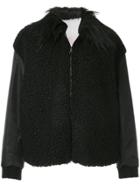 Giamba Fur Collared Shearling Jacket - Black