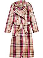 Burberry Laminated Check Trench Coat - Nude & Neutrals