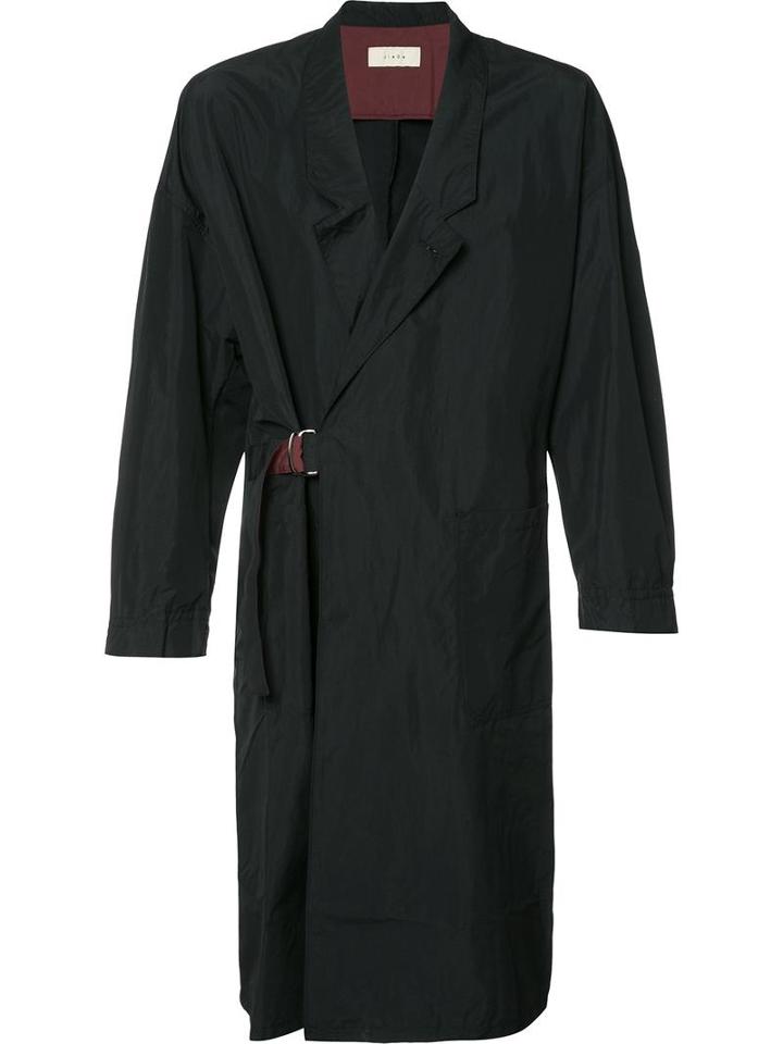 Jieda Buckled Coat, Men's, Size: 2, Black, Cotton/nylon