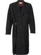 Jieda Buckled Coat, Men's, Size: 2, Black, Cotton/nylon