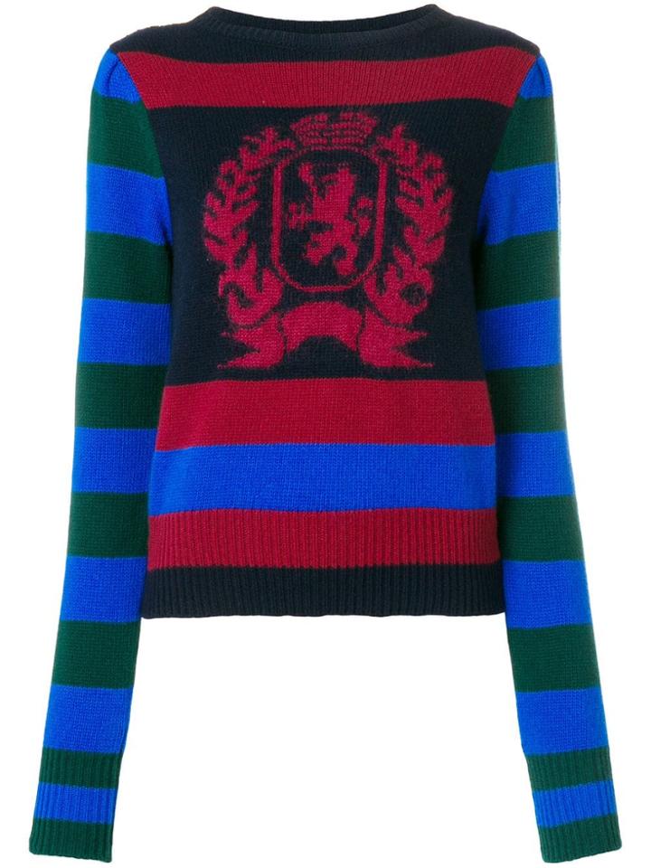 Tommy Hilfiger Striped Jumper - Blue
