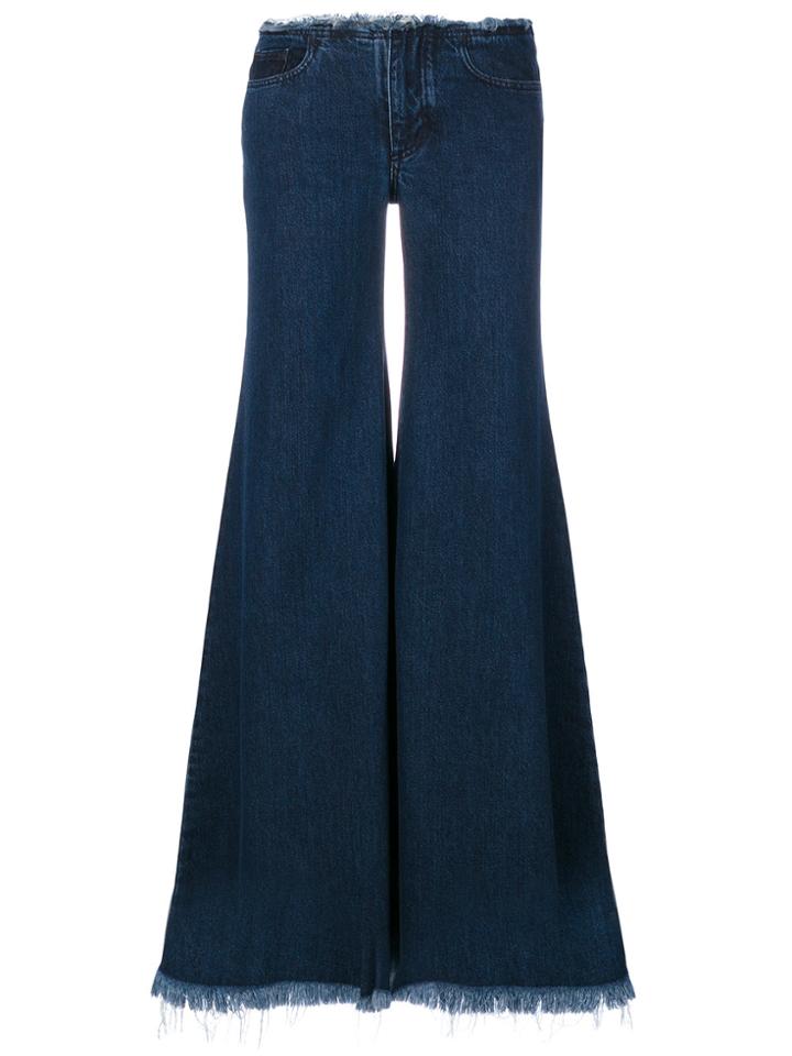 Marques'almeida Fringed Flared Jeans - Blue