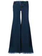 Marques'almeida Fringed Flared Jeans - Blue