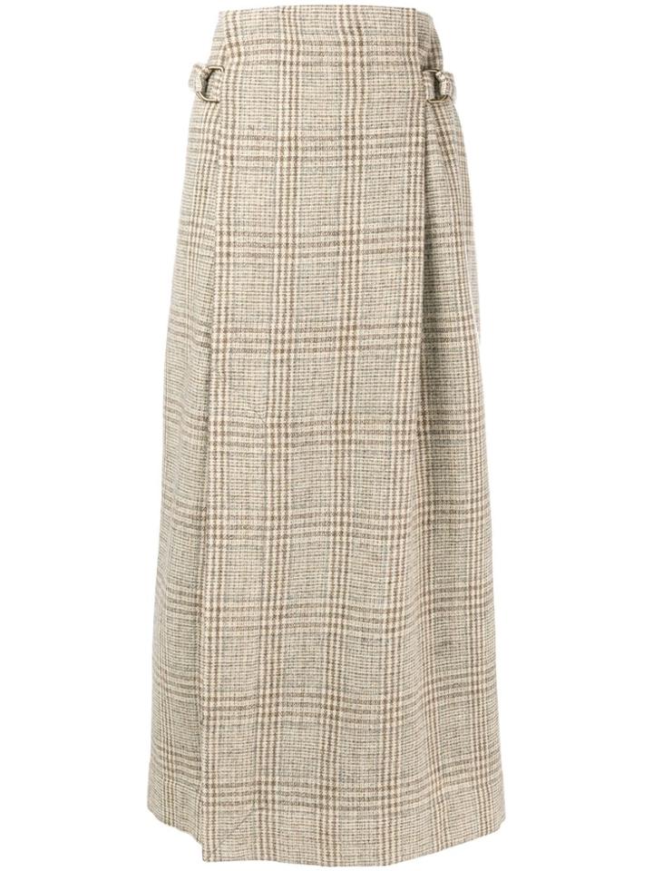 Vivienne Westwood Anglomania Plaid Paperbag Waist Skirt - Nude &