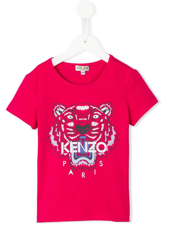 Kenzo Kids - Logo Print T-shirt - Kids - Cotton/spandex/elastane - 8 Yrs, Girl's, Pink/purple