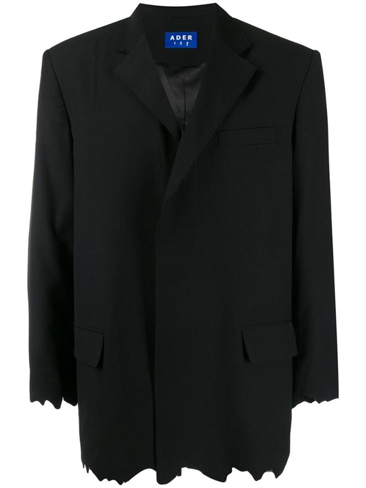 Ader Error Distressed Fitted Blazer - Black