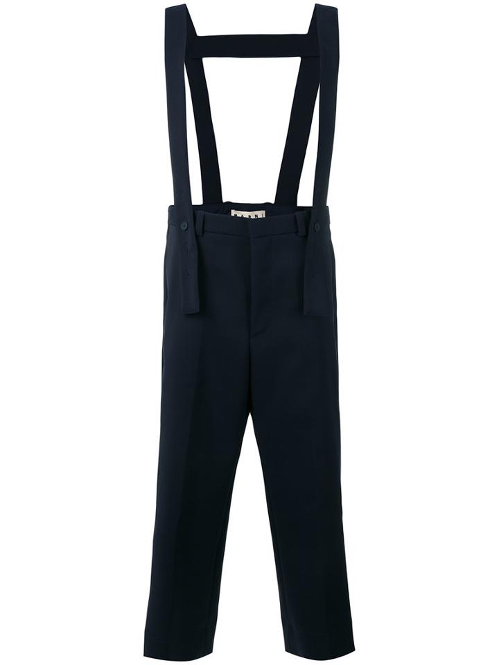Marni - Pinafore Trousers - Men - Silk/cotton/polyamide/spandex/elastane - 46, Blue, Silk/cotton/polyamide/spandex/elastane