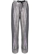 Roland Mouret Metallic Cropped Trousers - Silver
