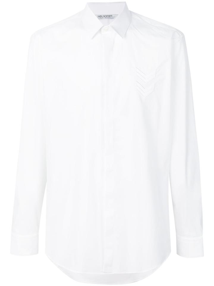Neil Barrett Long-sleeved Arrow Shirt - White