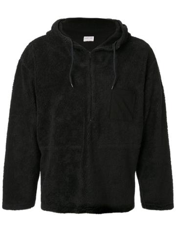 Helmut Lang Pre-owned 1999 Textured Drawstring Hoodie - Black