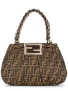 Fendi Vintage Chain Handle Tote Bag - Brown