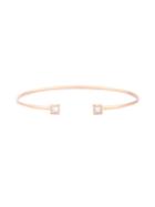 Rosa De La Cruz Rose Gold And Diamond Cube Bangle