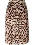 Givenchy Leopard Print Skirt - Nude & Neutrals