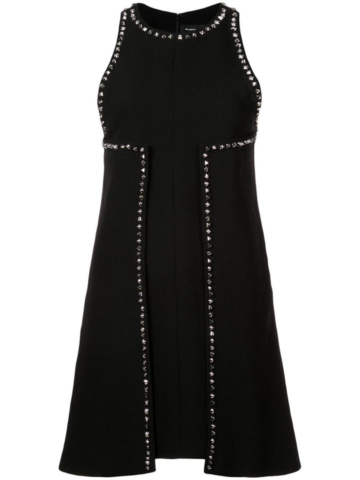 Proenza Schouler Studded Textured Crêpe Dress - Black