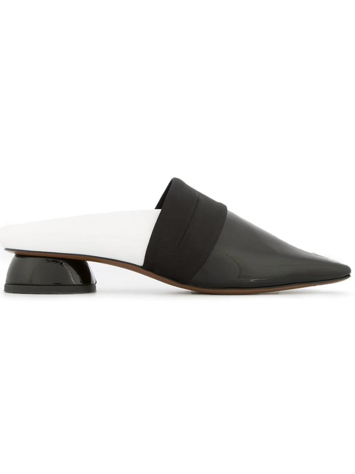 Neous Pointed Toe Mules - White