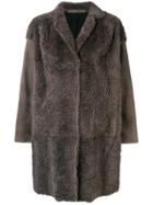 Salvatore Santoro Leather Loose Coat - Grey