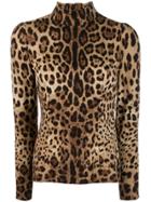 Dolce & Gabbana Leopard Print Top - Neutrals