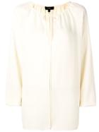 Theory Gathered Tied Blouse - Neutrals