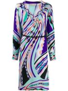 Emilio Pucci Abstract Print Midi Dress - Purple