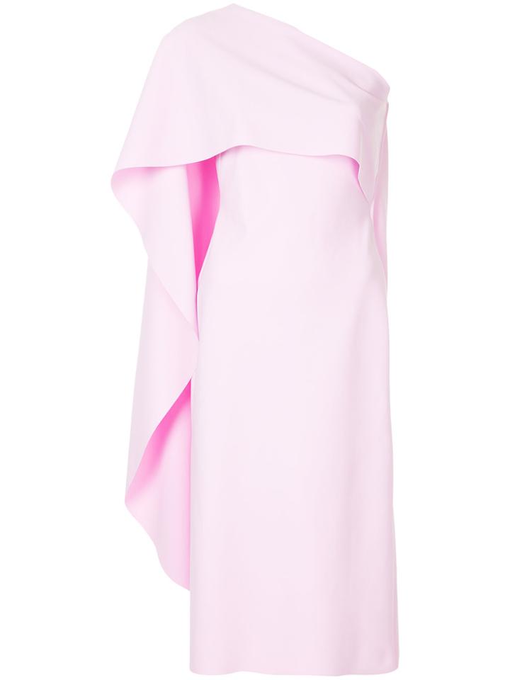 Greta Constantine One-shoulder Midi Dress - Pink & Purple
