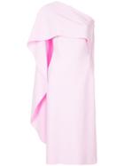 Greta Constantine One-shoulder Midi Dress - Pink & Purple