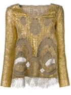 Ermanno Scervino Lace Insert Jumper - Gold