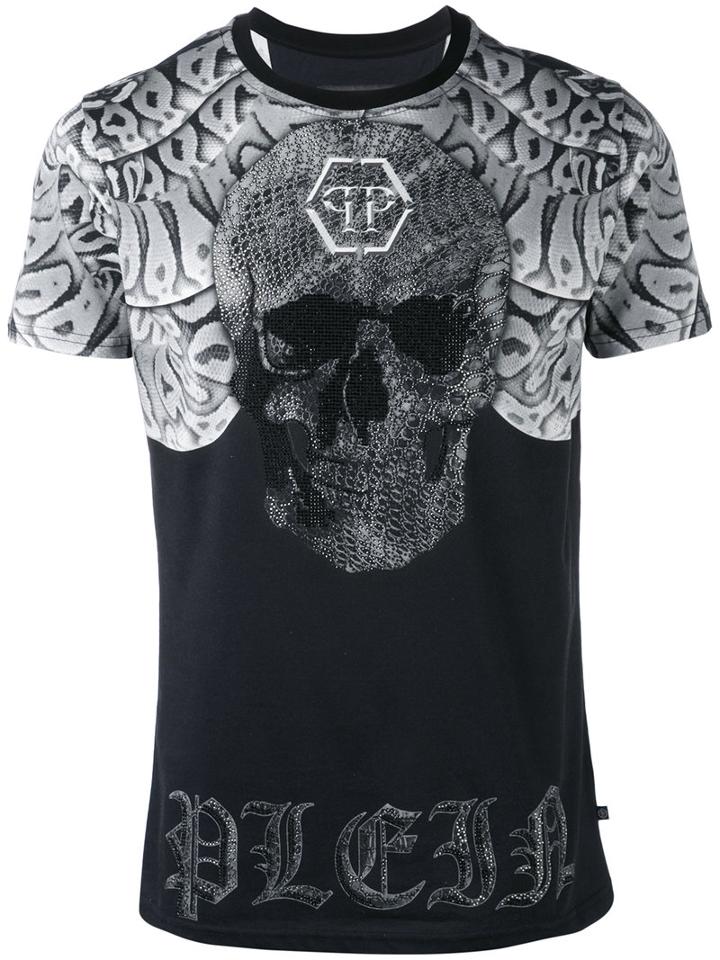 Philipp Plein - Short Sleeve Snake T-shirt - Men - Cotton - S, Black, Cotton