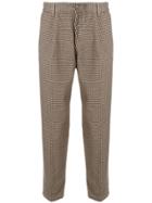 Haikure Checked Cropped Trousers - Multicolour