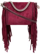 Givenchy Fringe Square Clutch Bag - Purple
