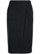 Rta Zip Up High Shine Skirt - Metallic