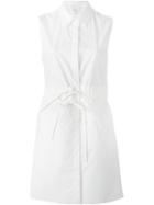 3.1 Phillip Lim Drawstring Shirt Dress, Women's, Size: 4, White, Cotton/polyurethane/silk