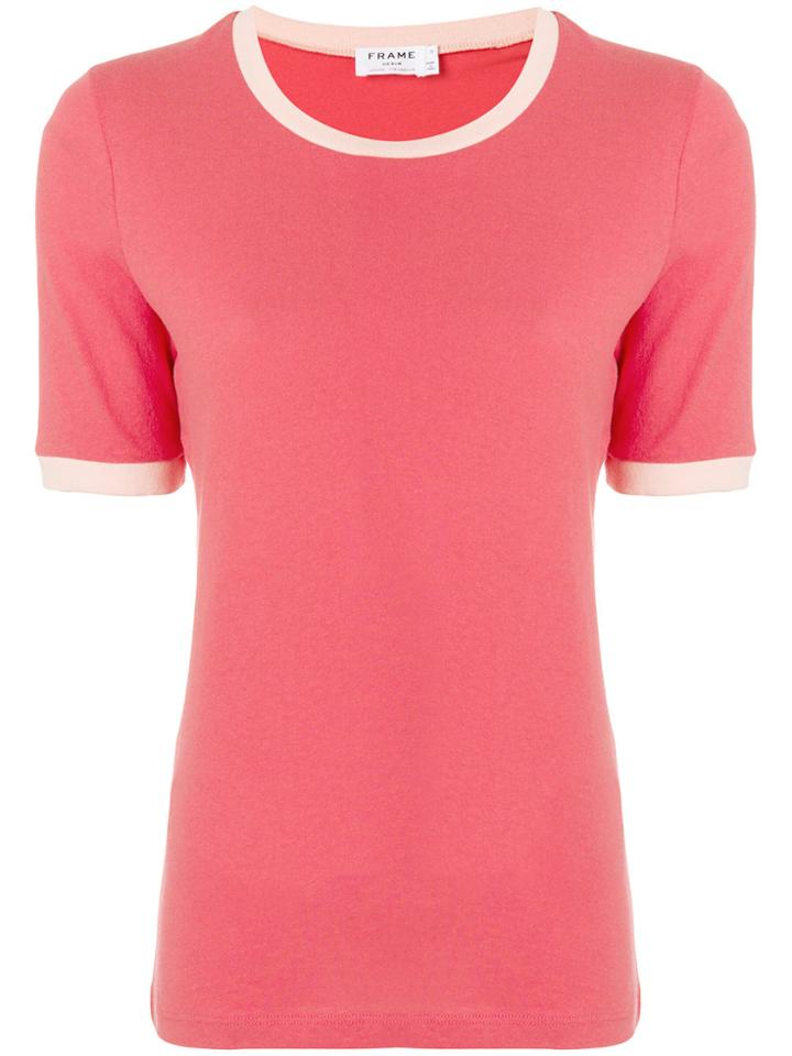 Frame Denim Contrast Trim T-shirt - Red