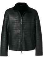 Emporio Armani Crocodile Effect Jacket - Black